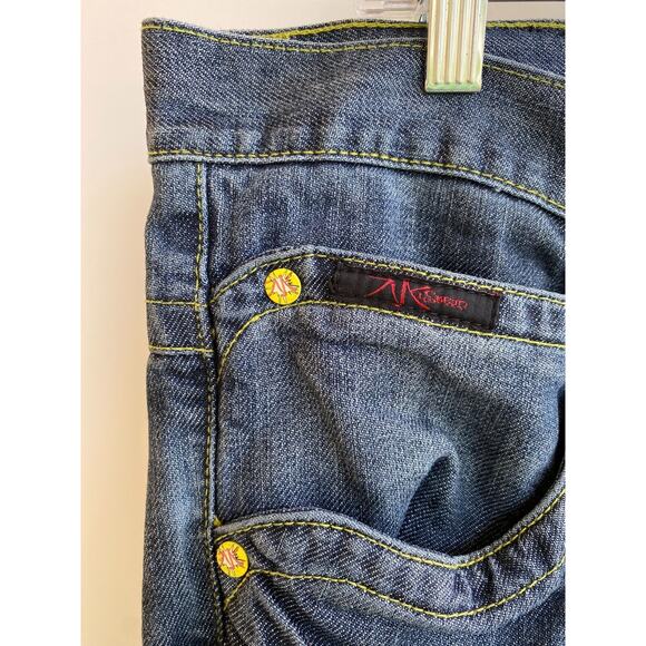 Miskeen Originals Jeans Mens Embroidered Dragon Miskeen Vintage Style sz 36 x 34 - Picture 2 of 14